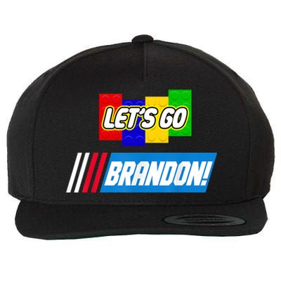 Let's Go Brandon Racing Biden Chant Spoof Logo Wool Snapback Cap