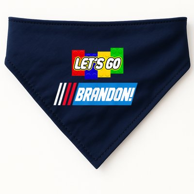 Let's Go Brandon Racing Biden Chant Spoof Logo USA-Made Doggie Bandana