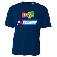 Let's Go Brandon Racing Biden Chant Spoof Logo Cooling Performance Crew T-Shirt