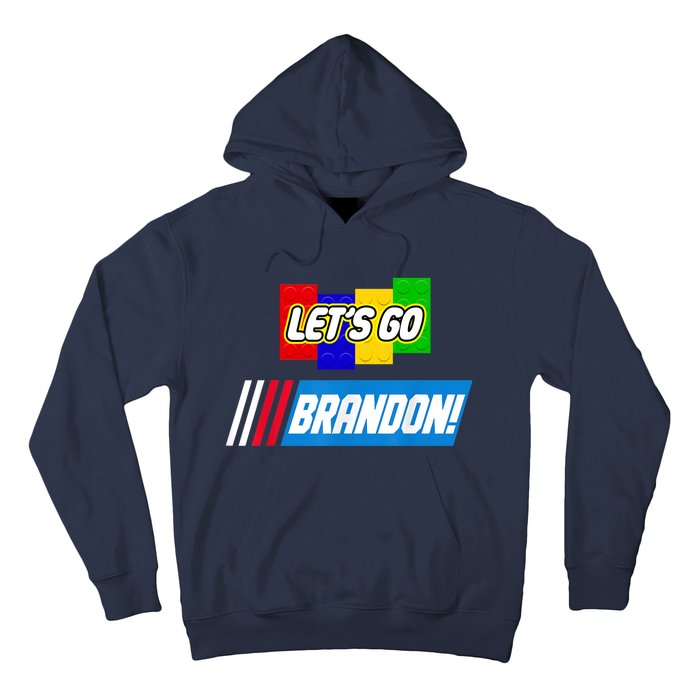 Let's Go Brandon Racing Biden Chant Spoof Logo Hoodie