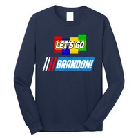 Let's Go Brandon Racing Biden Chant Spoof Logo Long Sleeve Shirt