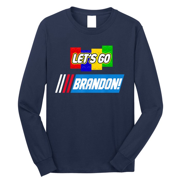 Let's Go Brandon Racing Biden Chant Spoof Logo Long Sleeve Shirt