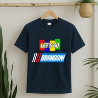 Let's Go Brandon Racing Biden Chant Spoof Logo T-Shirt