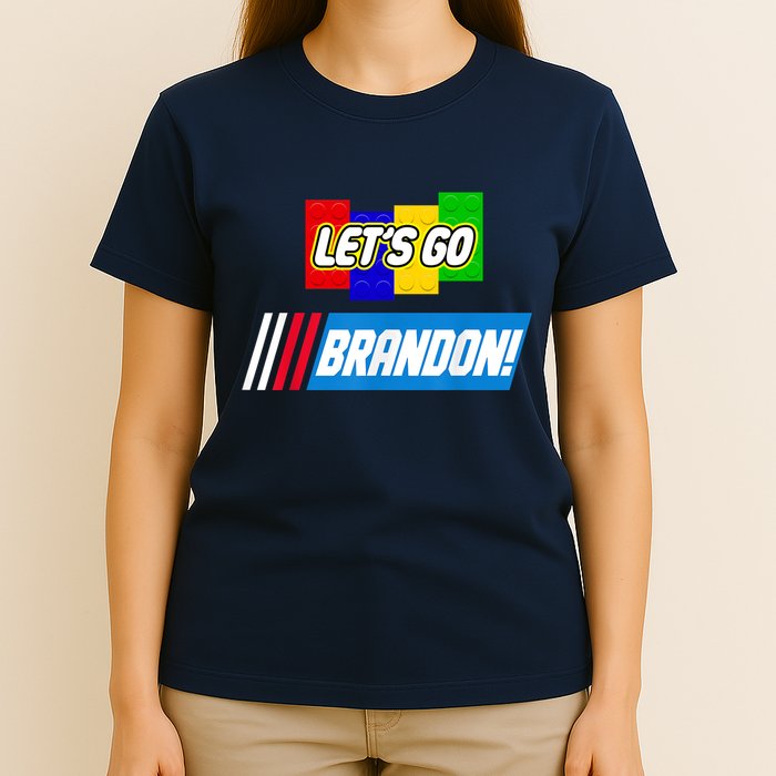 Let's Go Brandon Racing Biden Chant Spoof Logo T-Shirt