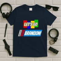 Let's Go Brandon Racing Biden Chant Spoof Logo T-Shirt