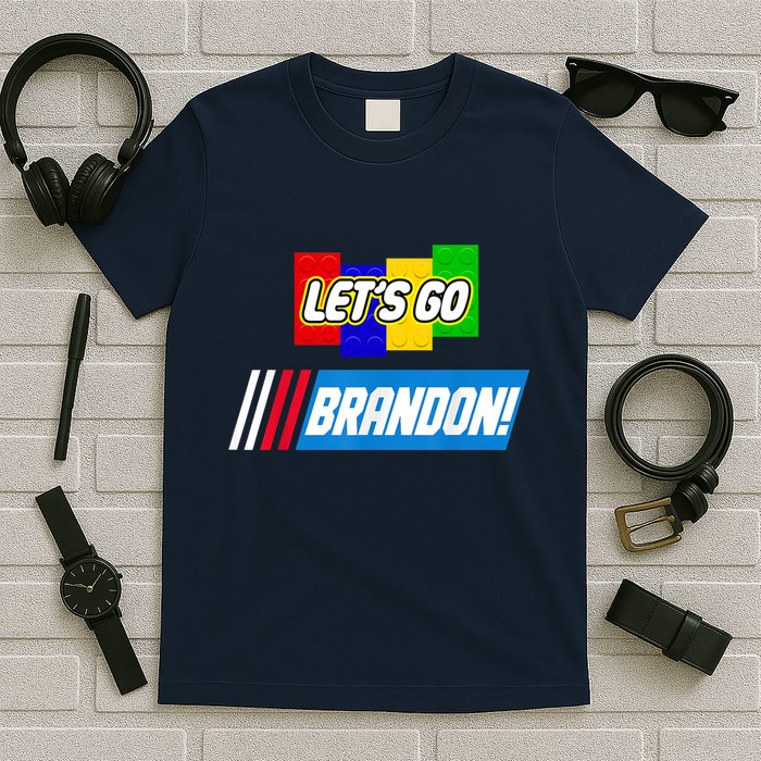 Let's Go Brandon Racing Biden Chant Spoof Logo T-Shirt