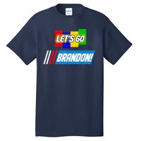 Let's Go Brandon Racing Biden Chant Spoof Logo Tall T-Shirt