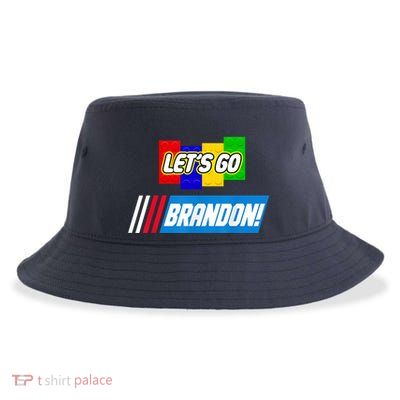 Let's Go Brandon Racing Biden Chant Spoof Logo Sustainable Bucket Hat
