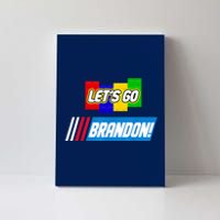 Let's Go Brandon Racing Biden Chant Spoof Logo Canvas