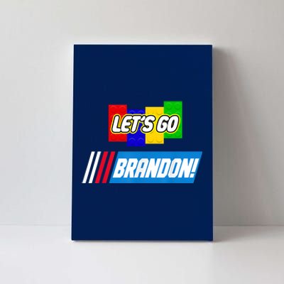 Let's Go Brandon Racing Biden Chant Spoof Logo Canvas