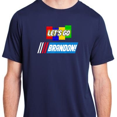 Let's Go Brandon Racing Biden Chant Spoof Logo Adult ChromaSoft Performance T-Shirt