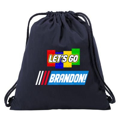 Let's Go Brandon Racing Biden Chant Spoof Logo Drawstring Bag