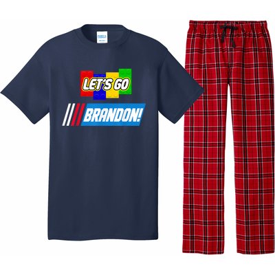 Let's Go Brandon Racing Biden Chant Spoof Logo Pajama Set