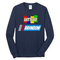 Let's Go Brandon Racing Biden Chant Spoof Logo Tall Long Sleeve T-Shirt