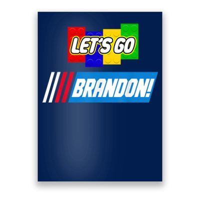 Let's Go Brandon Racing Biden Chant Spoof Logo Poster