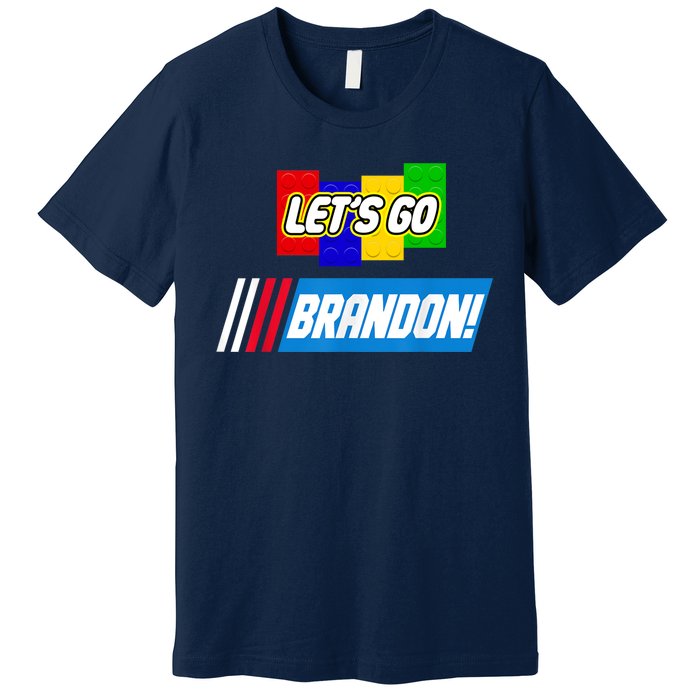 Let's Go Brandon Racing Biden Chant Spoof Logo Premium T-Shirt