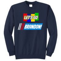 Let's Go Brandon Racing Biden Chant Spoof Logo Tall Sweatshirt