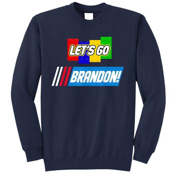 Let's Go Brandon Racing Biden Chant Spoof Logo Tall Sweatshirt