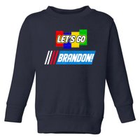 Let's Go Brandon Racing Biden Chant Spoof Logo Toddler Sweatshirt