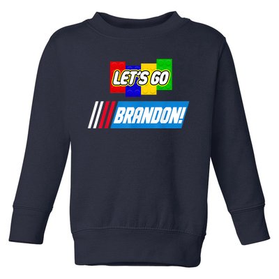 Let's Go Brandon Racing Biden Chant Spoof Logo Toddler Sweatshirt