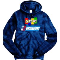 Let's Go Brandon Racing Biden Chant Spoof Logo Tie Dye Hoodie