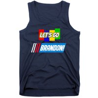 Let's Go Brandon Racing Biden Chant Spoof Logo Tank Top