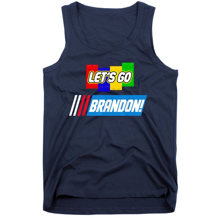 Let's Go Brandon Racing Biden Chant Spoof Logo Tank Top