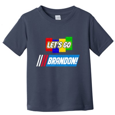 Let's Go Brandon Racing Biden Chant Spoof Logo Toddler T-Shirt