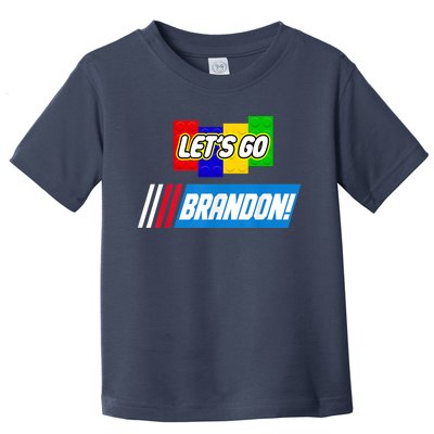 Let's Go Brandon Racing Biden Chant Spoof Logo Toddler T-Shirt