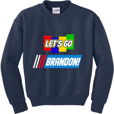 Let's Go Brandon Racing Biden Chant Spoof Logo Kids Sweatshirt