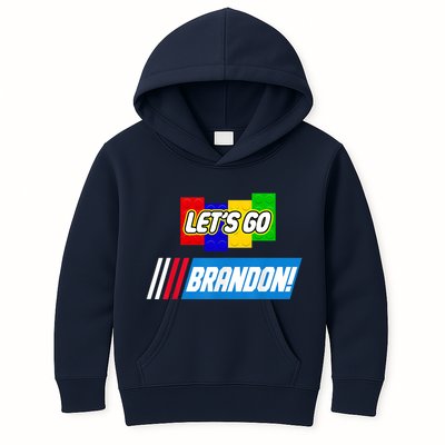 Let's Go Brandon Racing Biden Chant Spoof Logo Kids Hoodie