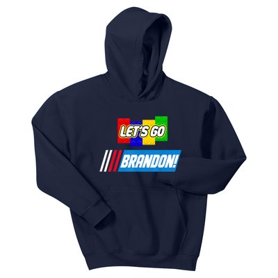 Let's Go Brandon Racing Biden Chant Spoof Logo Kids Hoodie