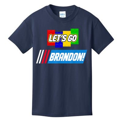 Let's Go Brandon Racing Biden Chant Spoof Logo Kids T-Shirt