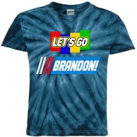 Let's Go Brandon Racing Biden Chant Spoof Logo Kids Tie-Dye T-Shirt