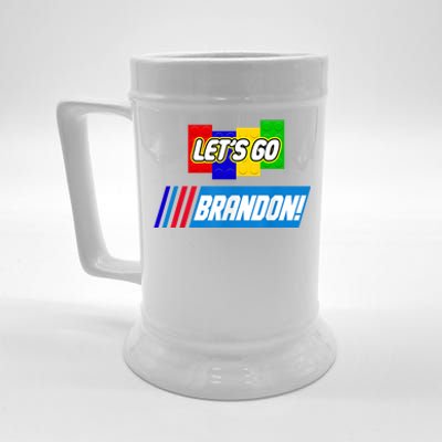 Let's Go Brandon Racing Biden Chant Spoof Logo Beer Stein