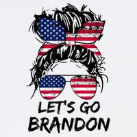 Let's Go Brandon Messy Bun America Flag Performance Shirt