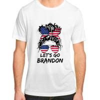 Let's Go Brandon Messy Bun America Flag Adult ChromaSoft Performance T-Shirt