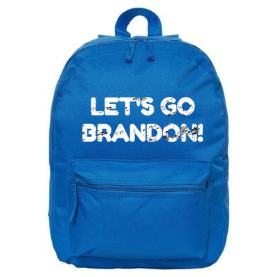 LetS Go Brandon Sarcastic Trump With Us Flag Vintage Custom Cute Gift 16 in Basic Backpack
