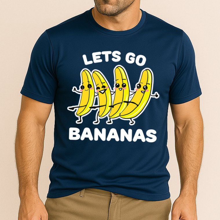 Let's Go Banana Funny Banana Squad Dancing Cute Cooling Performance Crew T-Shirt