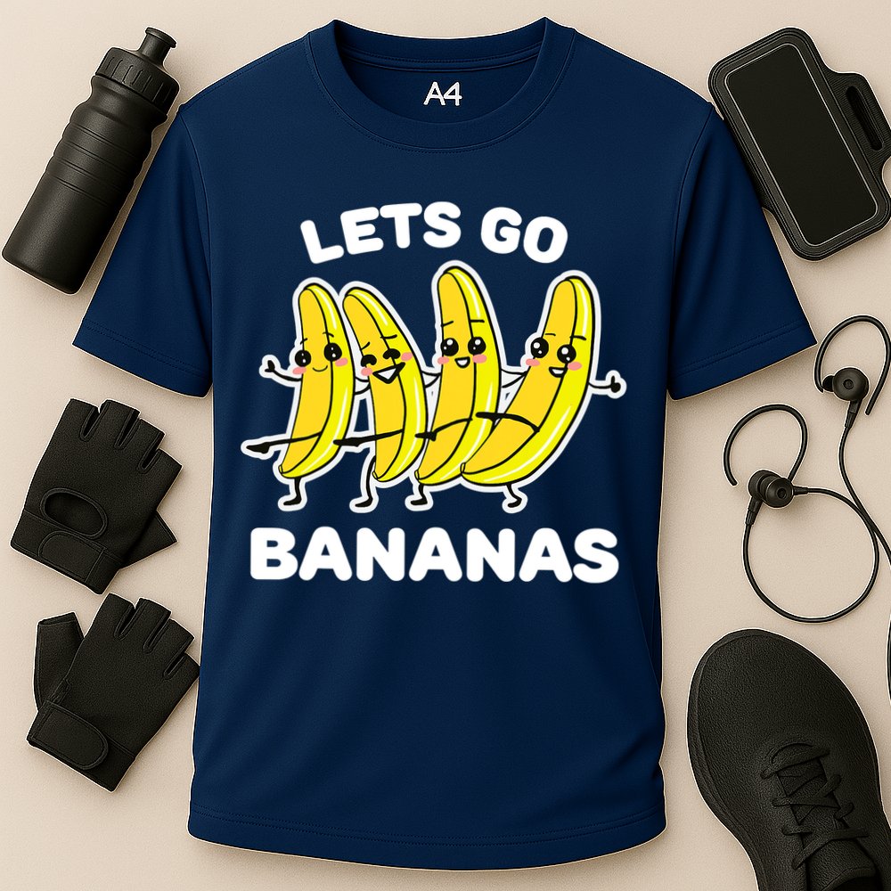 Let's Go Banana Funny Banana Squad Dancing Cute Cooling Performance Crew T-Shirt