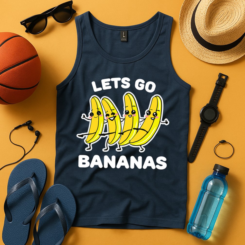 Let's Go Banana Funny Banana Squad Dancing Cute Tank Top