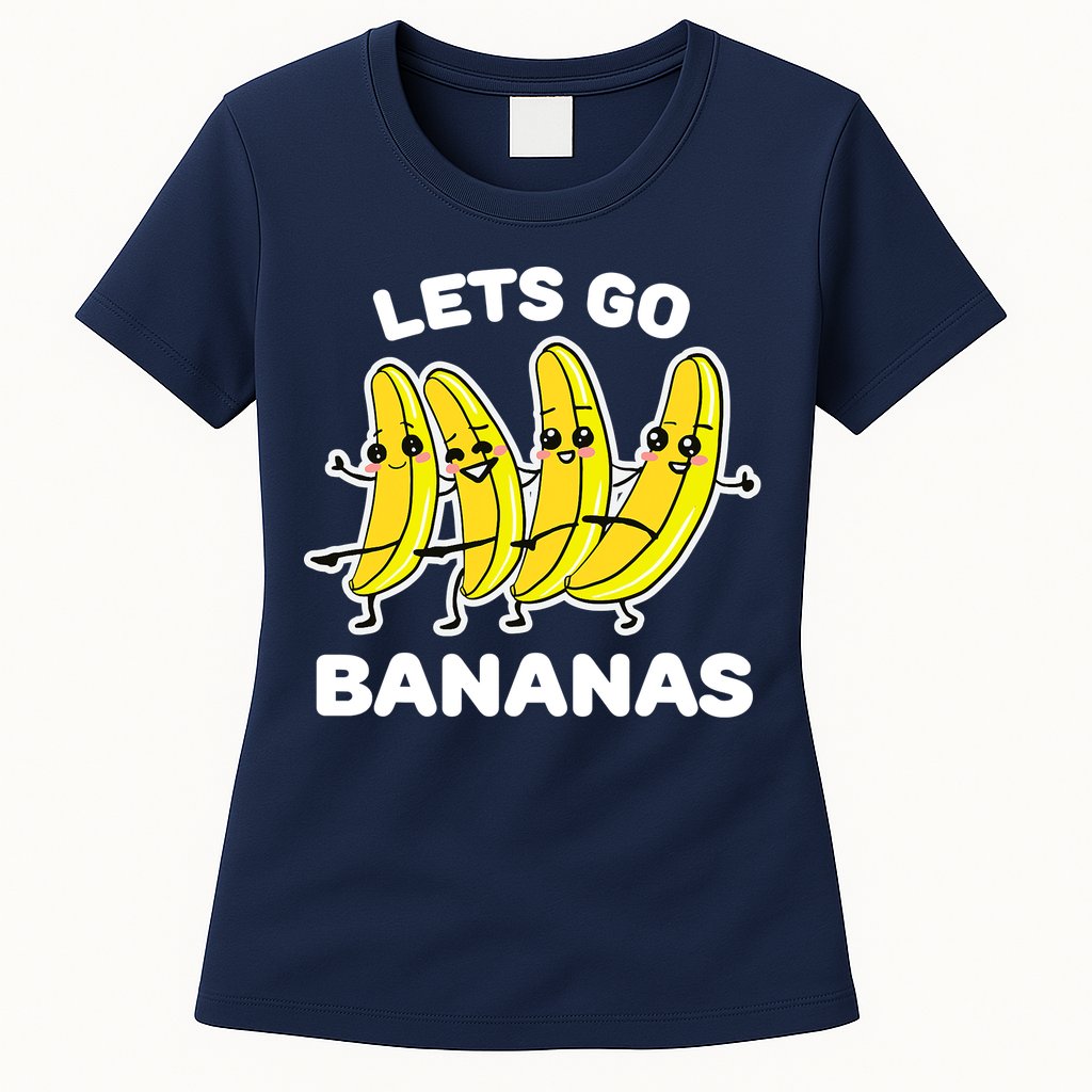 Let's Go Banana Funny Banana Squad Dancing Cute Womens T-Shirt