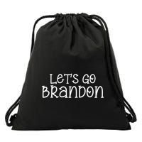 Let's Go Brandon Simple Text Drawstring Bag