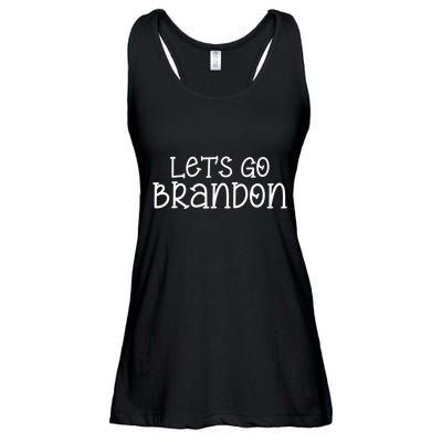 Let's Go Brandon Simple Text Ladies Essential Flowy Tank