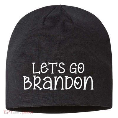 Let's Go Brandon Simple Text Sustainable Beanie