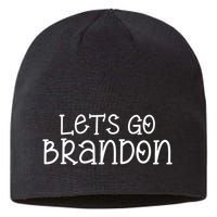Let's Go Brandon Simple Text Sustainable Beanie