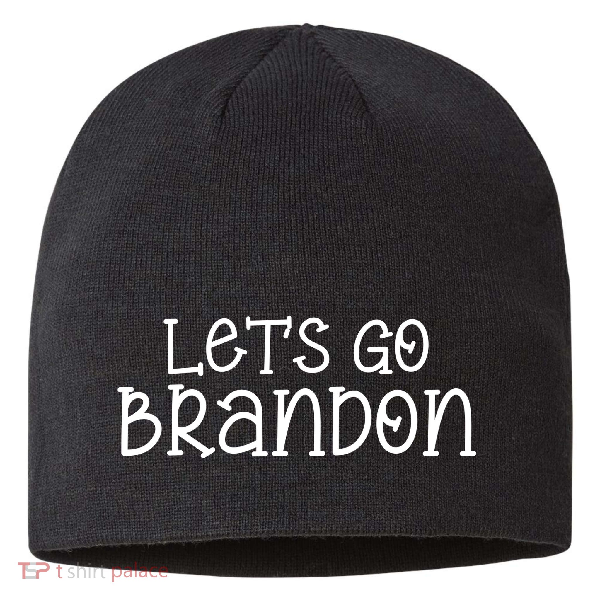 Let's Go Brandon Simple Text Sustainable Beanie
