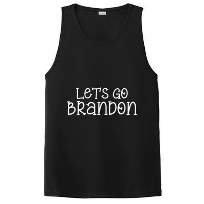 Let's Go Brandon Simple Text PosiCharge Competitor Tank