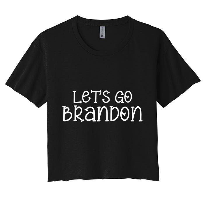 Let's Go Brandon Simple Text Crop Top
