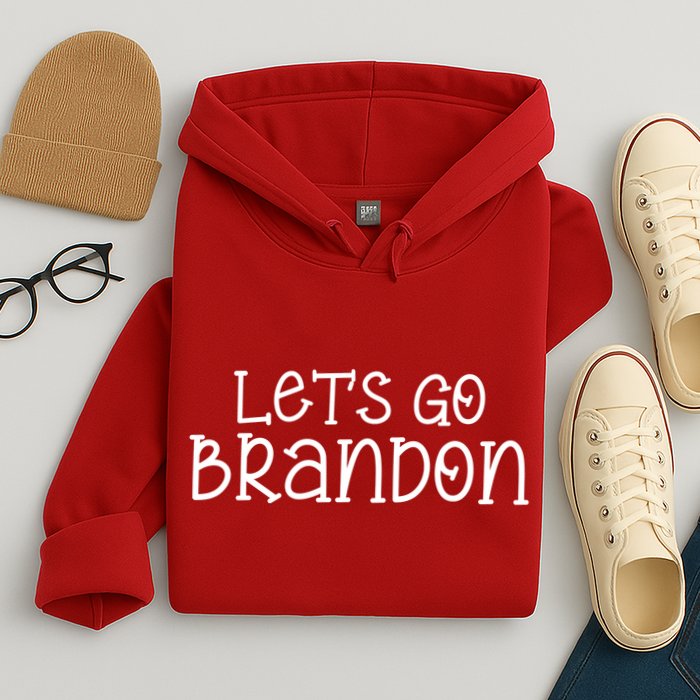 Let's Go Brandon Simple Text Hoodie